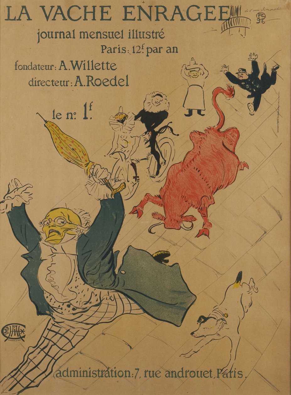 Die wütende Kuh de Henri de Toulouse-Lautrec