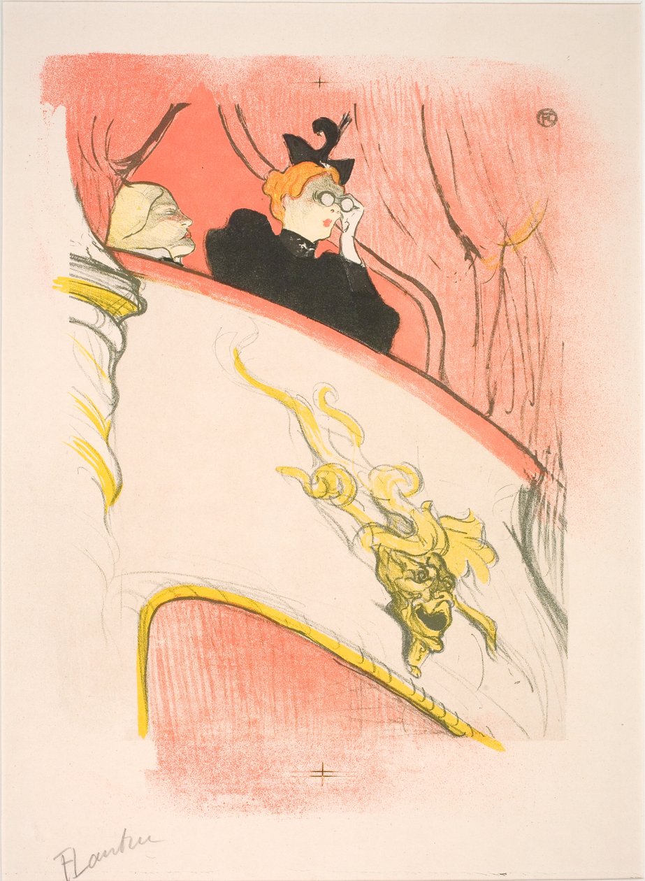 El palco con mascarón dorado de Henri de Toulouse-Lautrec