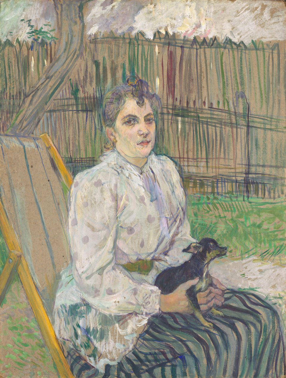 Dama con un perro de Henri de Toulouse-Lautrec
