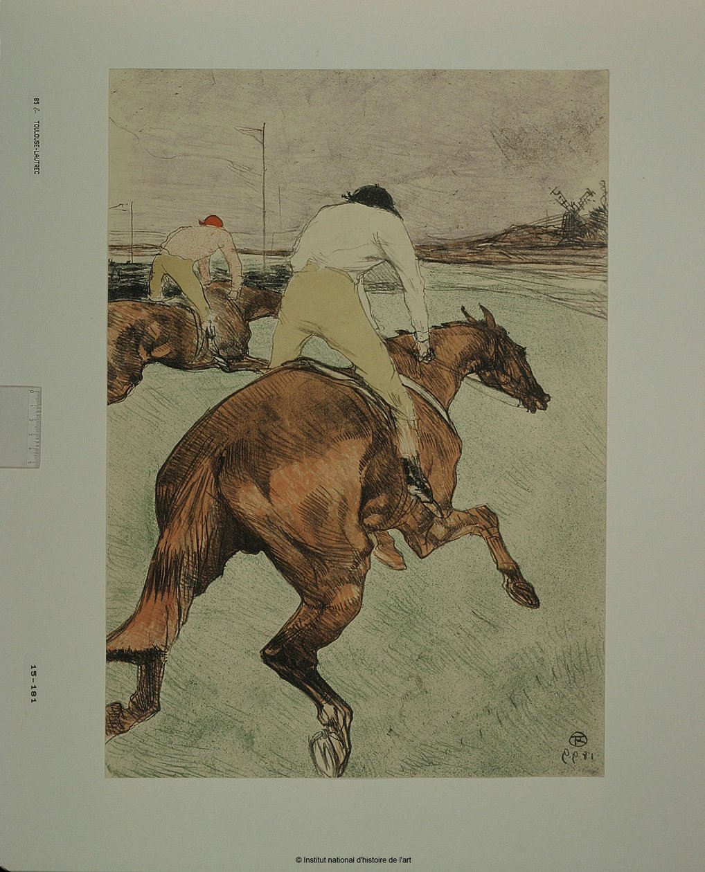 El jockey [prueba b] de Henri de Toulouse-Lautrec