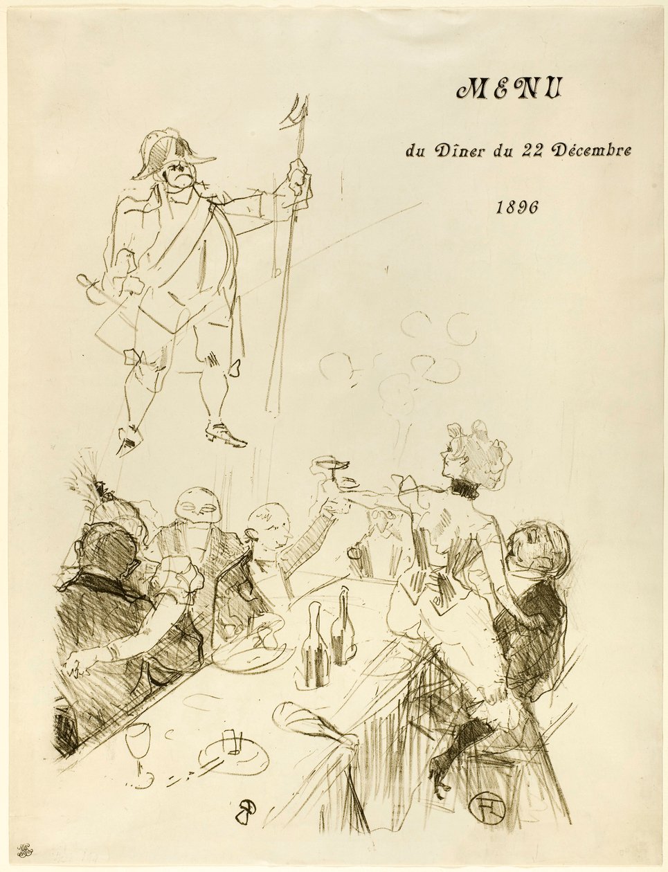 Le Suisse, Menú de Henri de Toulouse-Lautrec