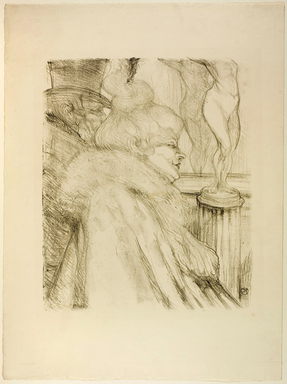 Saliendo del teatro de Henri de Toulouse-Lautrec