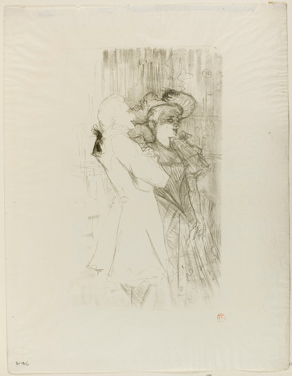 Lender y Auguez en La canción de Fortunio de Henri de Toulouse-Lautrec