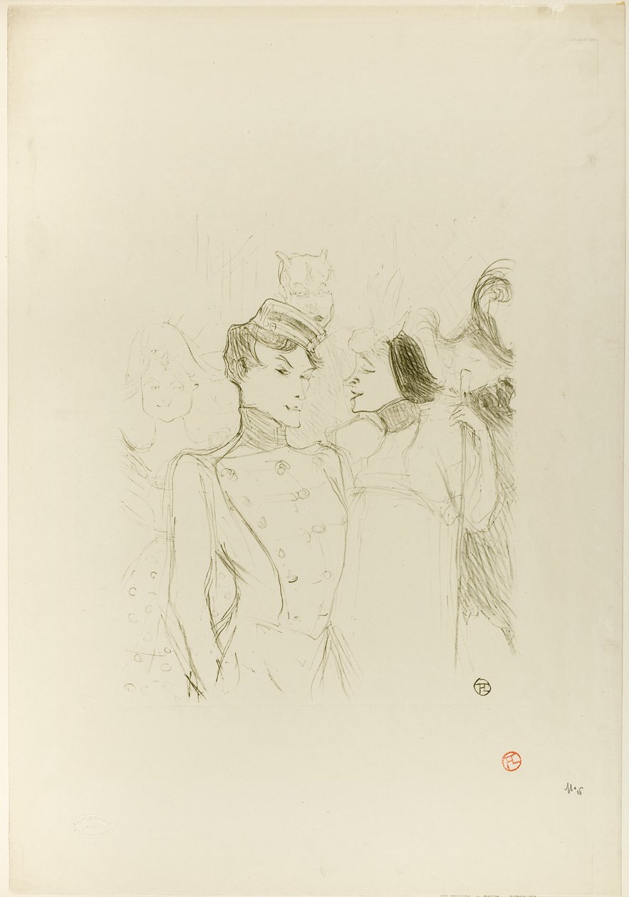 Lender y Lavallière en una revista en el Variétés de Henri de Toulouse-Lautrec