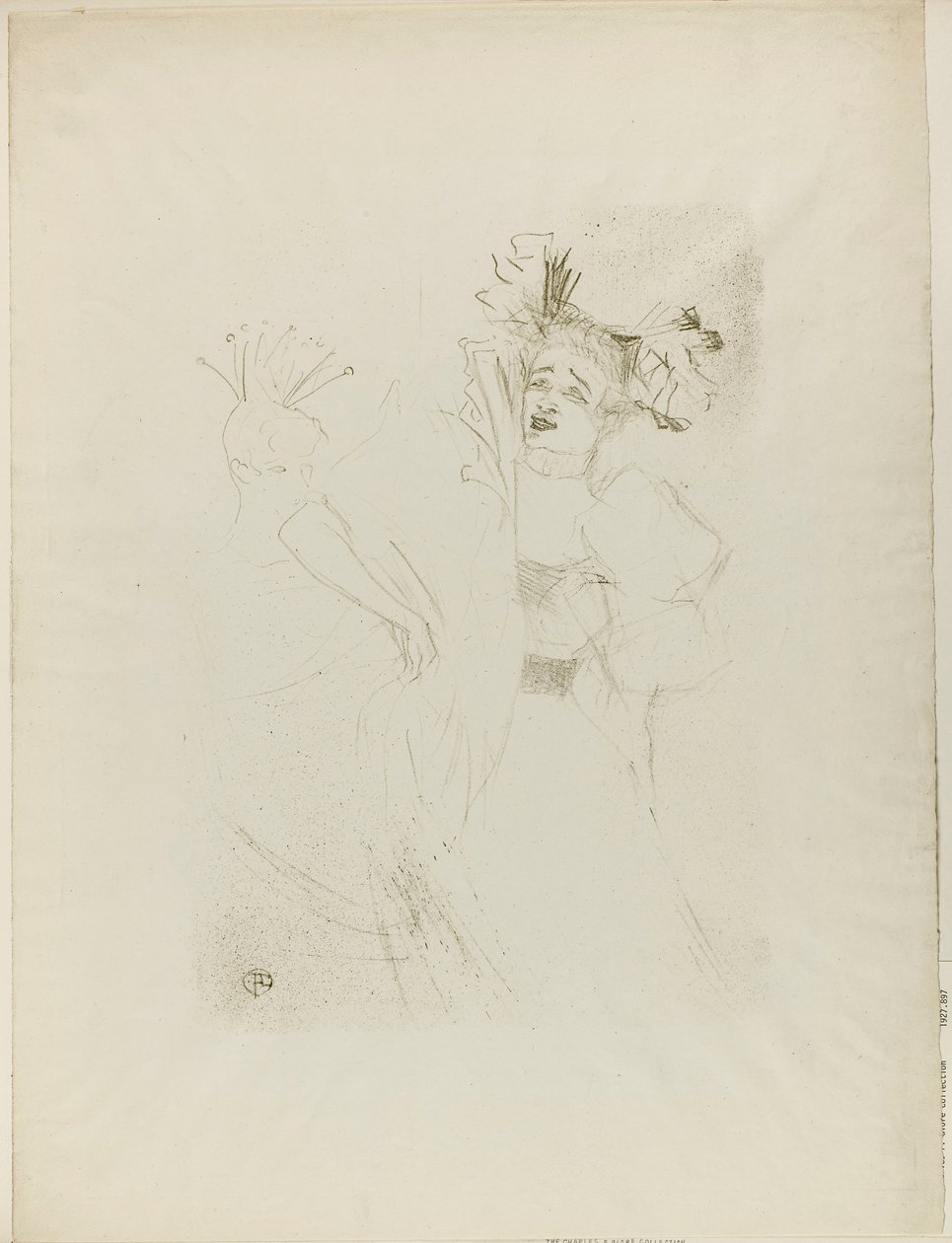 Lender en Chilpéric, de frente de Henri de Toulouse-Lautrec