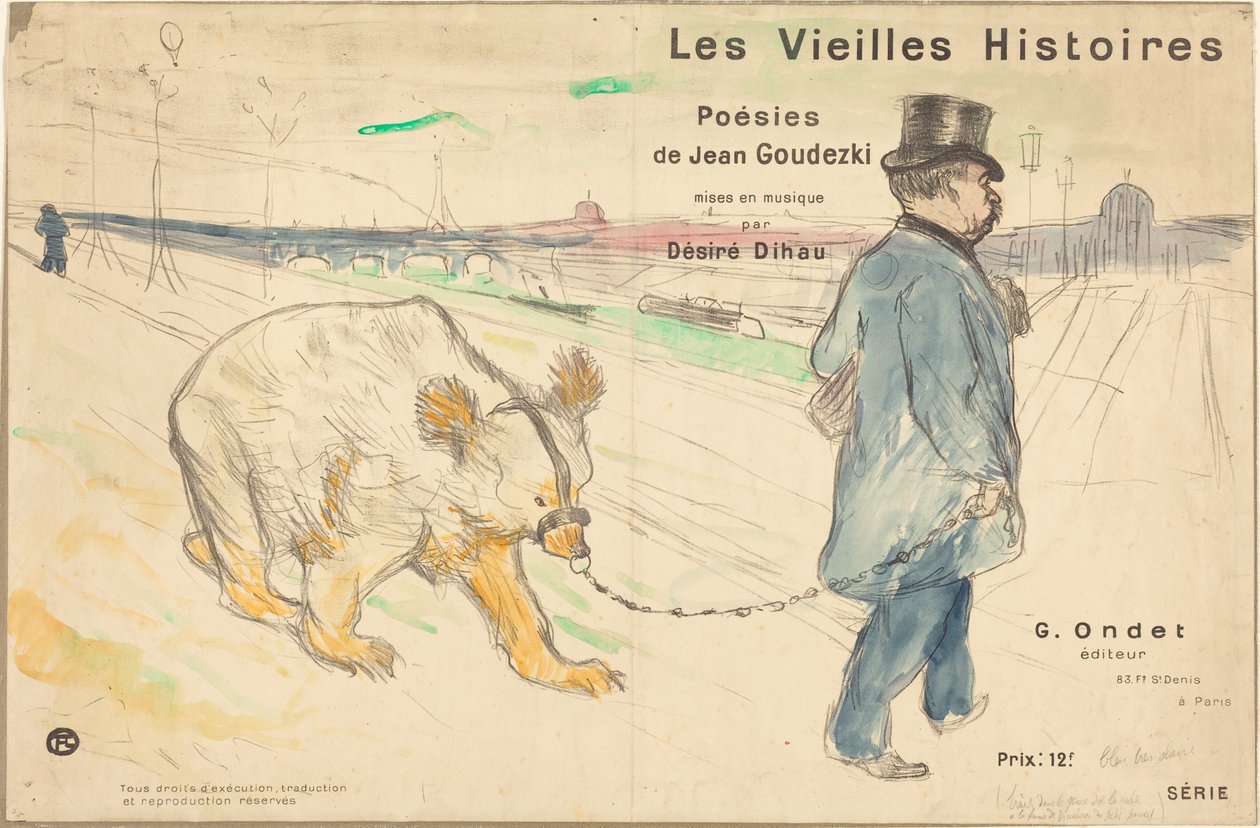 Historias antiguas (cubierta/frontispicio) de Henri de Toulouse-Lautrec