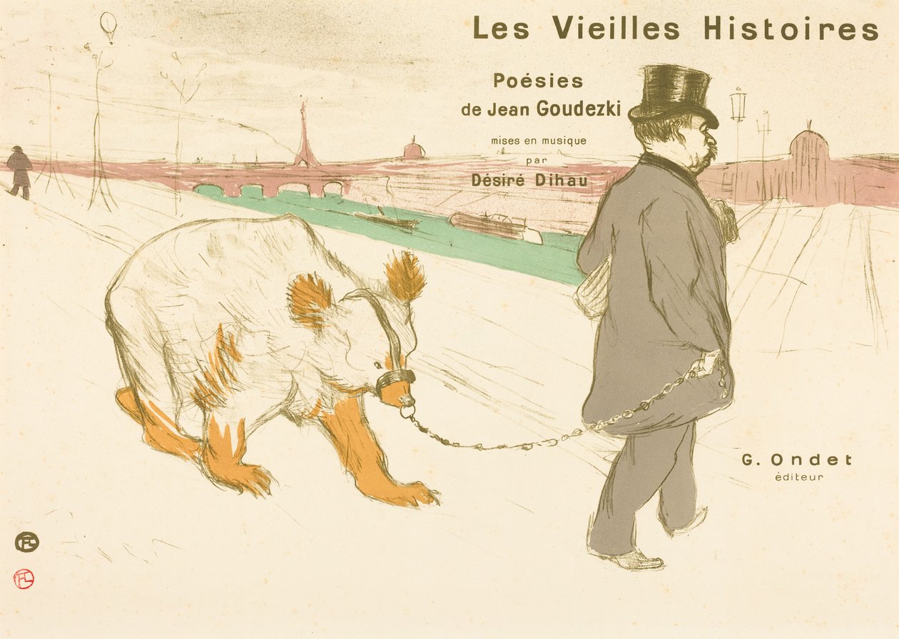 Les Vieilles Histoires, cubierta/frontispicio de Henri de Toulouse-Lautrec