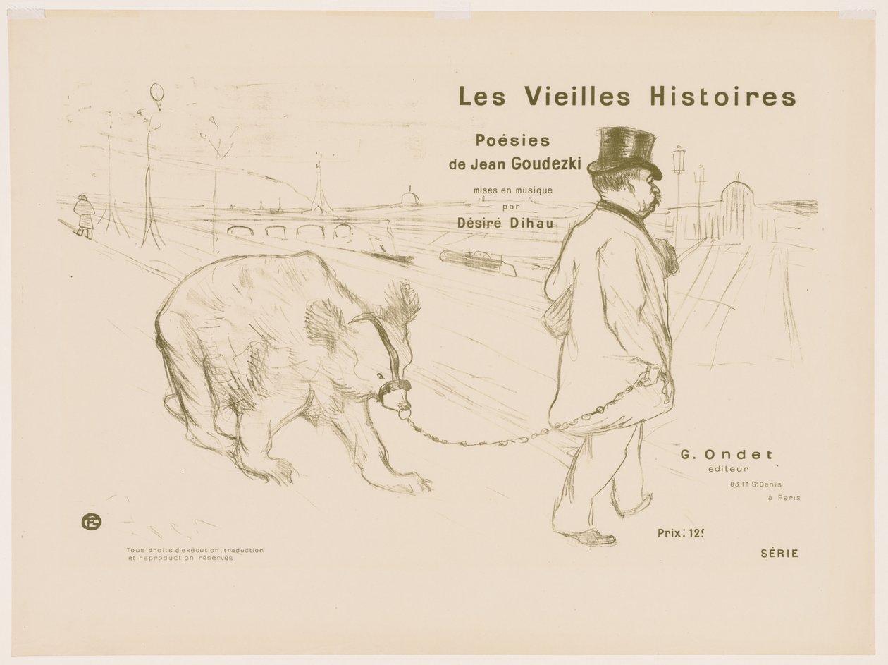 Las viejas historias: Cubierta - Frontispicio de Henri de Toulouse-Lautrec