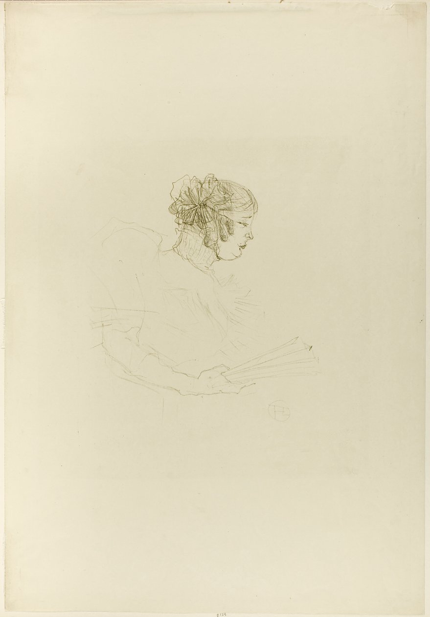 Luce Myrès, de perfil de Henri de Toulouse-Lautrec