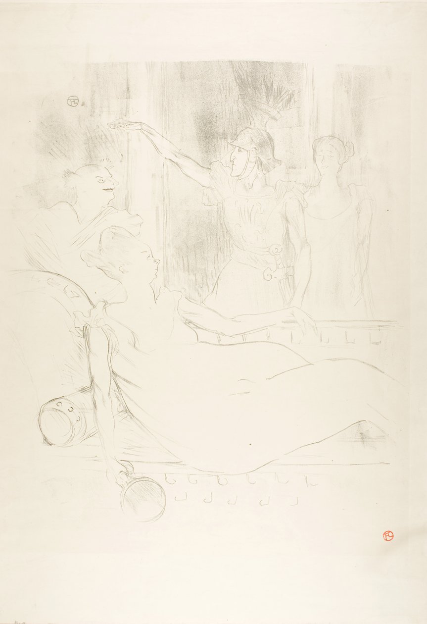 Madame Simon-Girard, Brasseur y Guy en La bella Helena de Henri de Toulouse-Lautrec