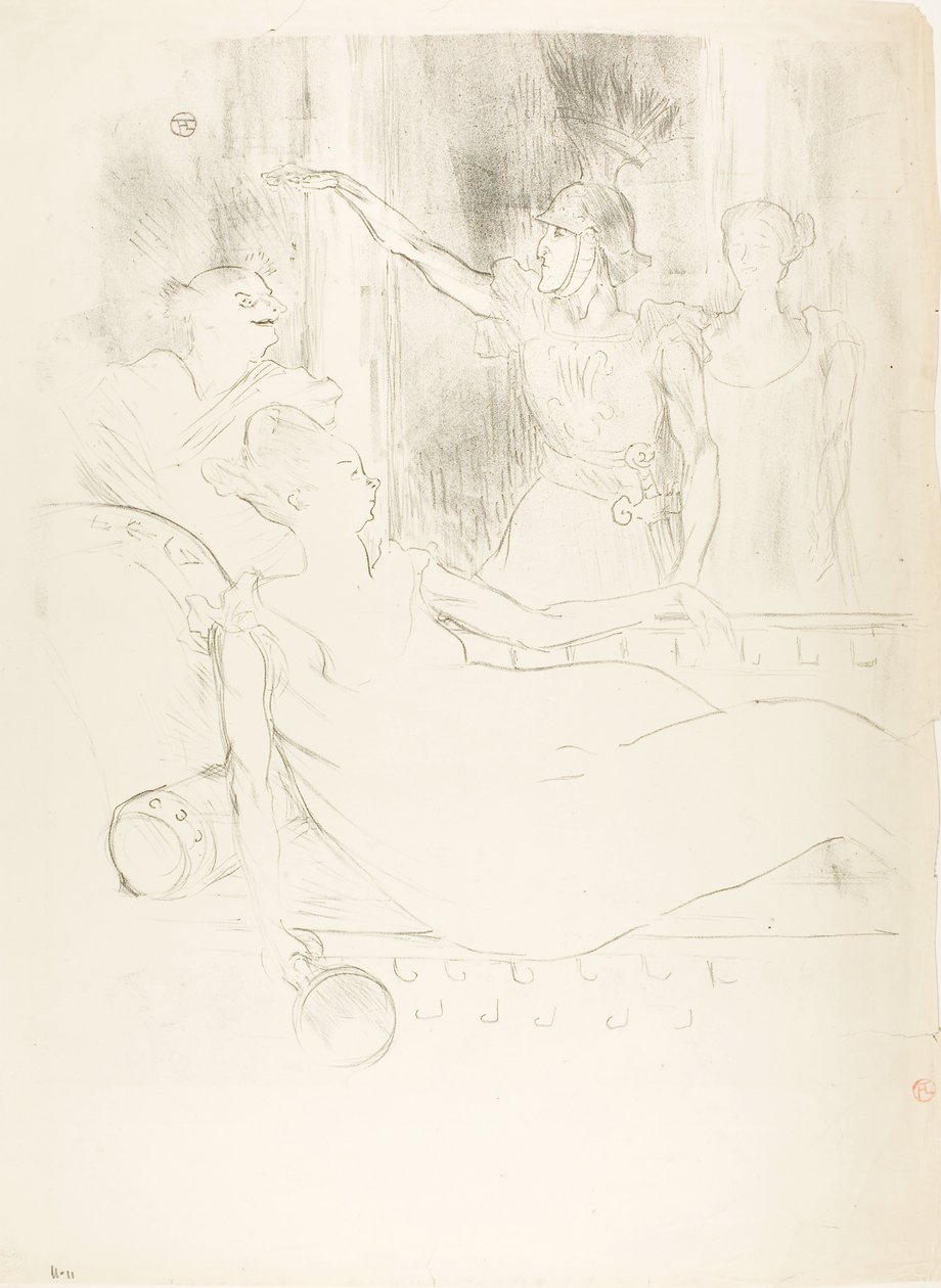 Madame Simon-Girard, Brasseur y Guy en La bella Helena de Henri de Toulouse-Lautrec