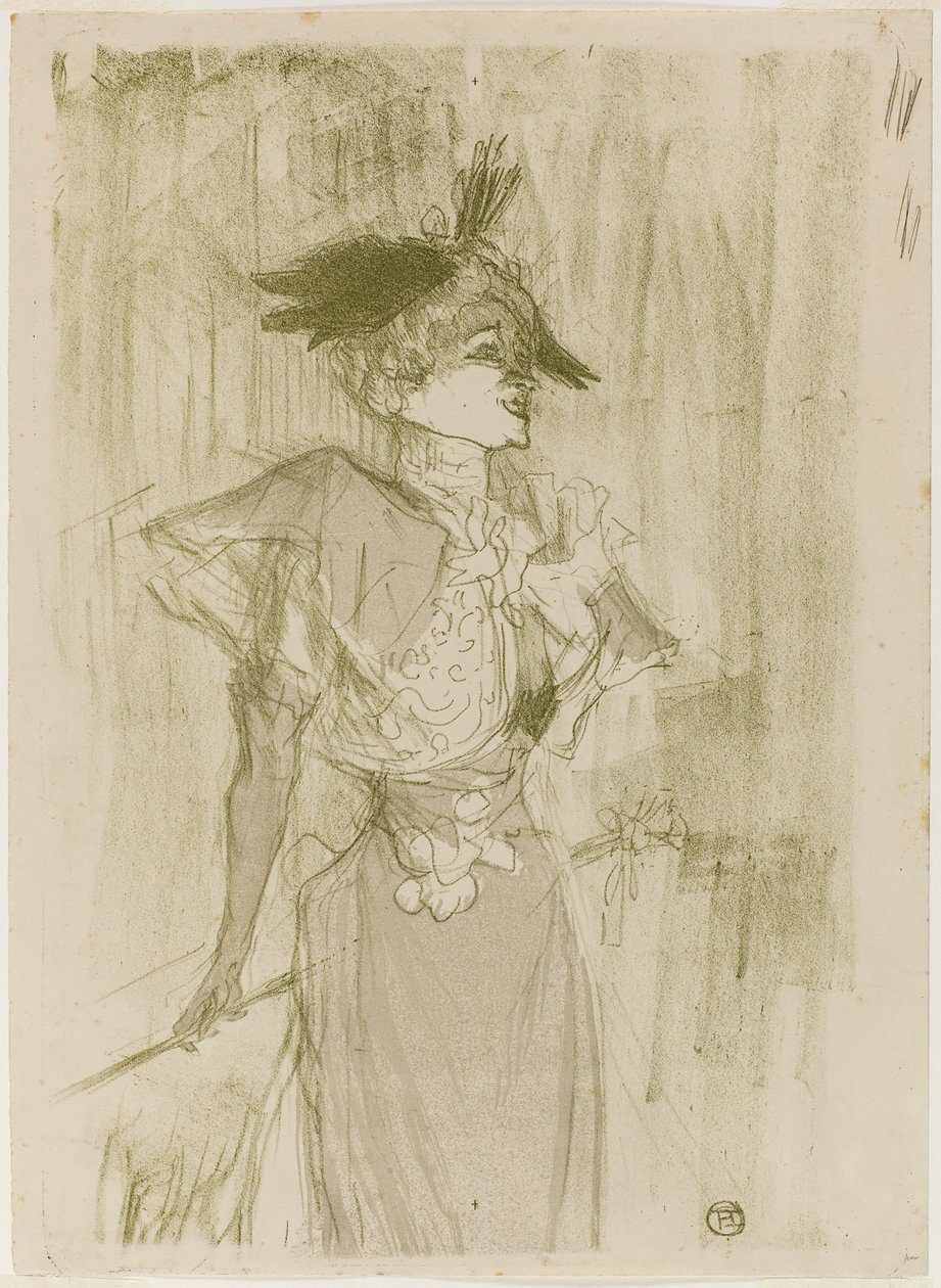 Mademoiselle Marcelle Lender, de pie de Henri de Toulouse-Lautrec