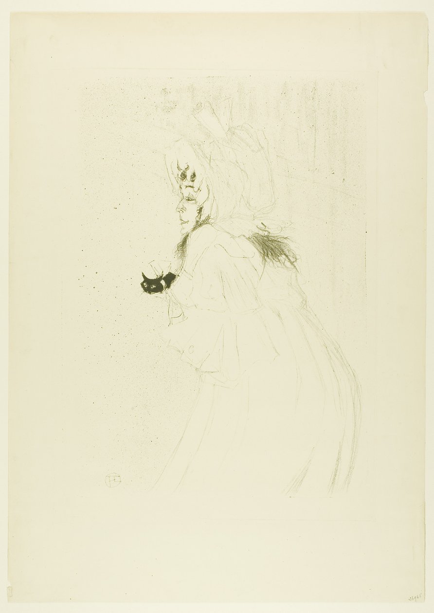 Señorita May Belfort Haciendo una Reverencia de Henri de Toulouse-Lautrec