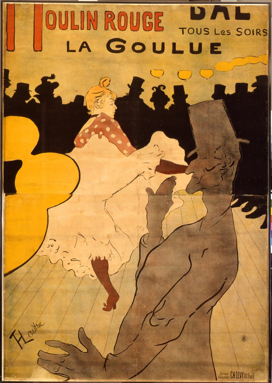 Moulin Rouge-La Goulue (litografía en color) de Henri de Toulouse Lautrec