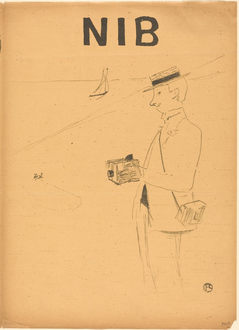 Nib oder der Amateurfotograf (Nib ou le photographe-amateur) [rechte Vorderseite] de Henri de Toulouse-Lautrec