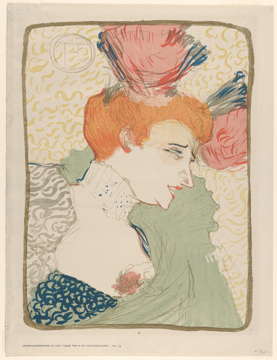 Busto de retrato de la señorita Marcelle Lender de Henri de Toulouse-Lautrec