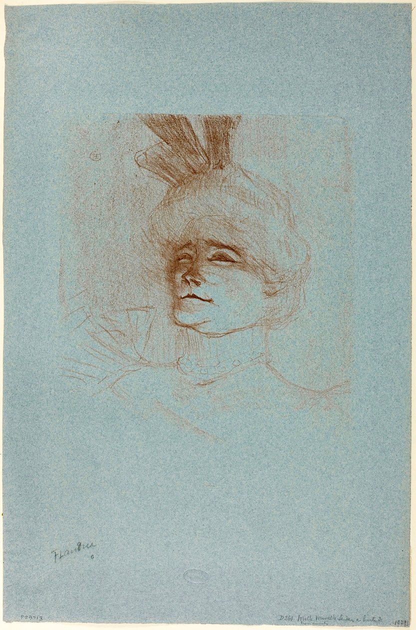 Retrato de la señorita Marcelle Lender, vista de tres cuartos de Henri de Toulouse-Lautrec