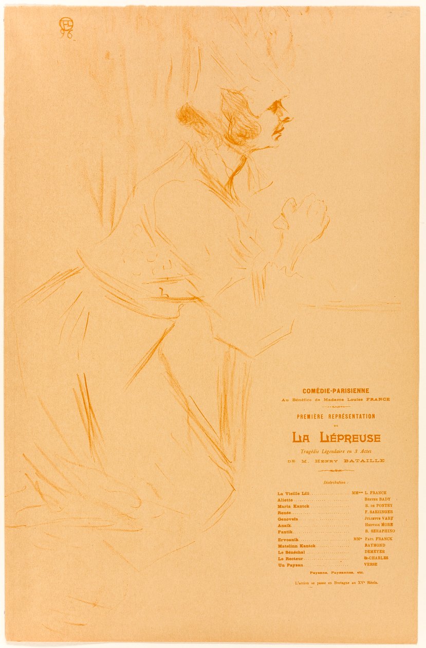 Programa de La Lépreuse de Henri de Toulouse-Lautrec
