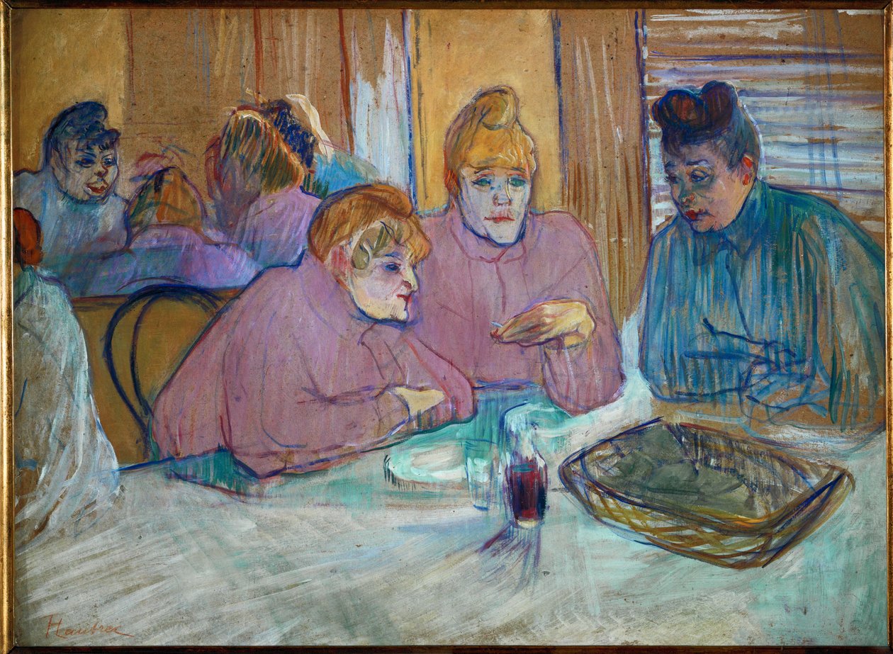 Prostitutas alrededor de una mesa de Henri de Toulouse-Lautrec