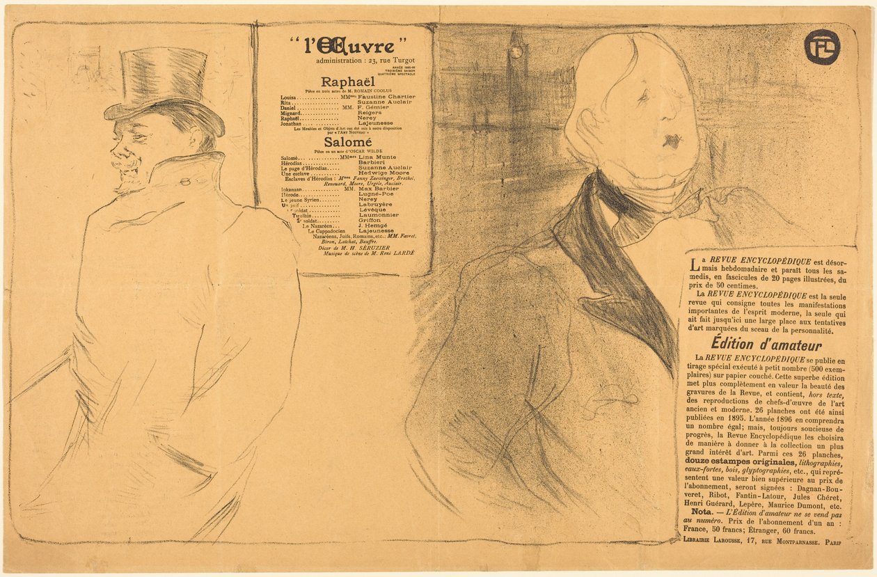 Raphael; Salome de Henri de Toulouse-Lautrec