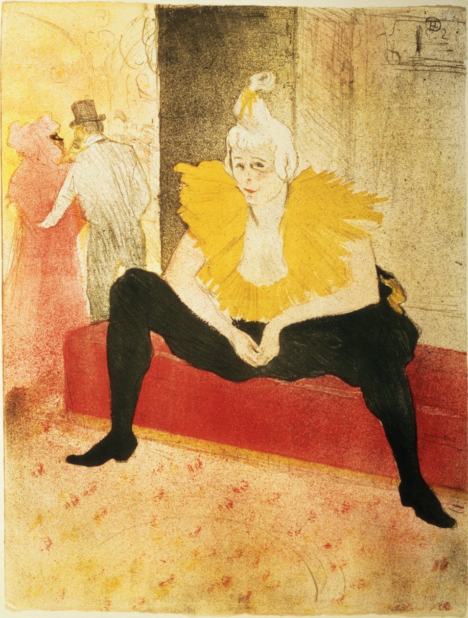 Payasa sentada, Mlle. Cha-U-Kao de Henri de Toulouse Lautrec