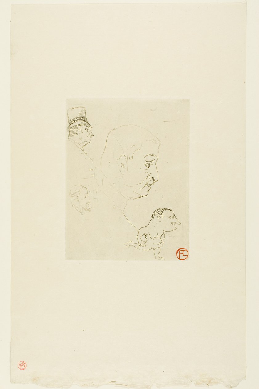 Boceto de Henri de Toulouse-Lautrec