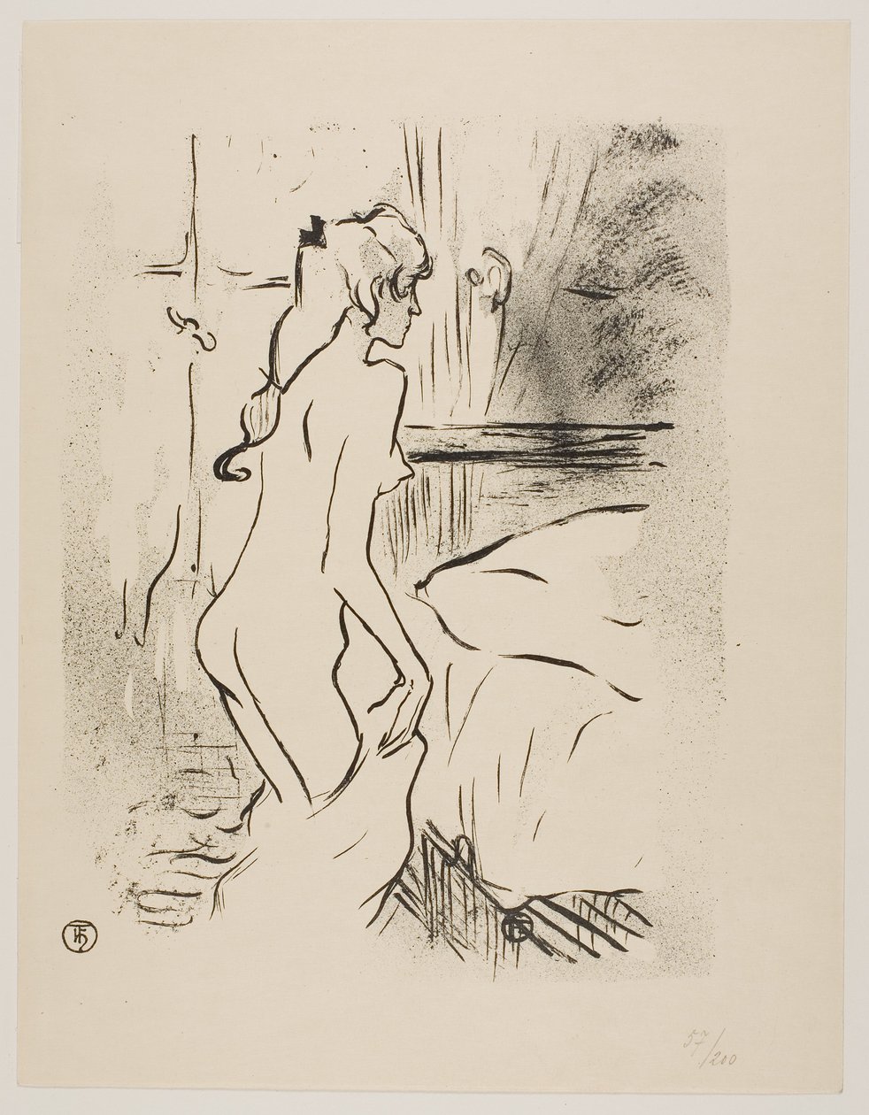 Estudio de una mujer de Henri de Toulouse-Lautrec