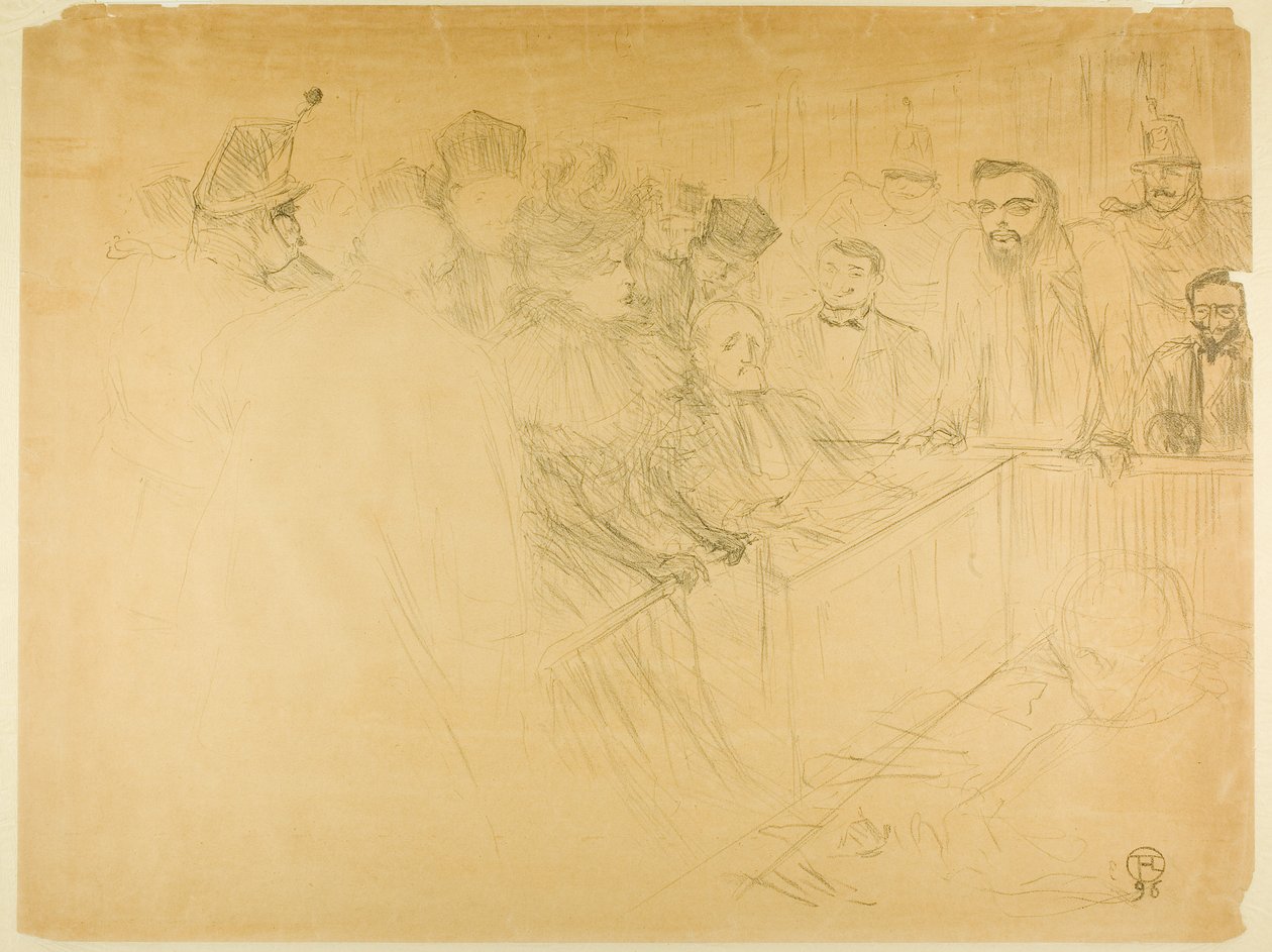 El juicio de Arton (tercera placa) de Henri de Toulouse-Lautrec