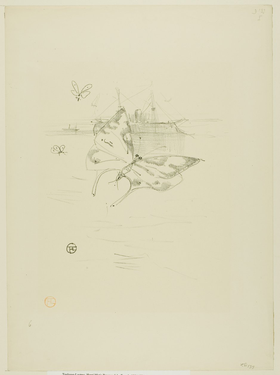 Las mariposas, de Melodías de Désiré Dihau de Henri de Toulouse-Lautrec