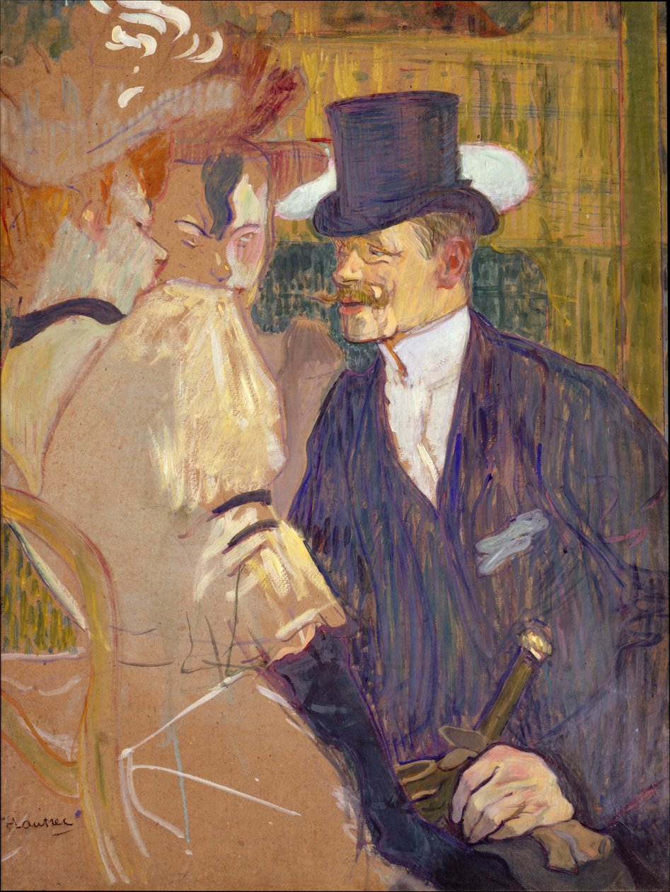 El inglés (William Tom Warrener, 1861-1934) en el Moulin Rouge de Henri de Toulouse-Lautrec