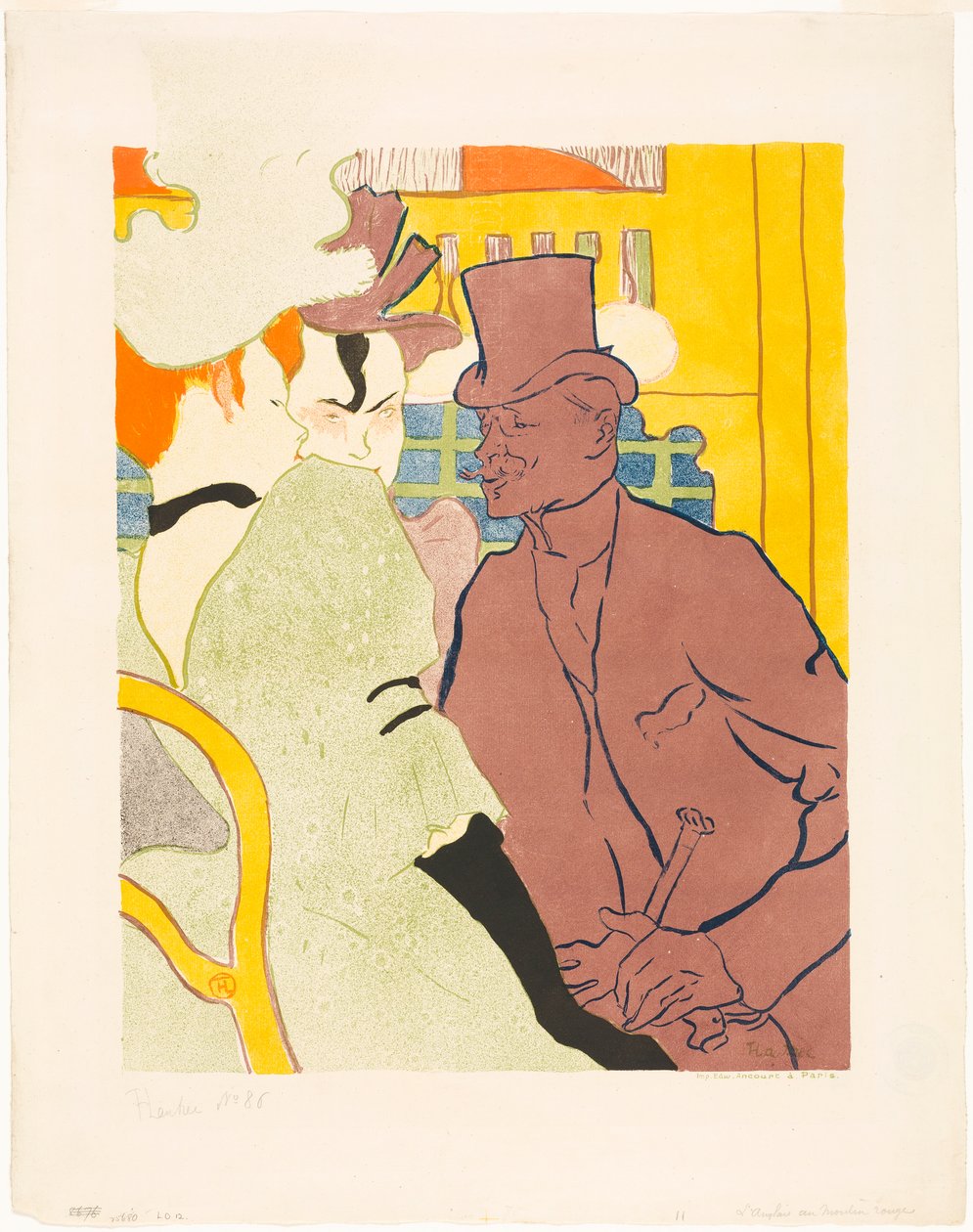El inglés en el Moulin Rouge de Henri de Toulouse-Lautrec