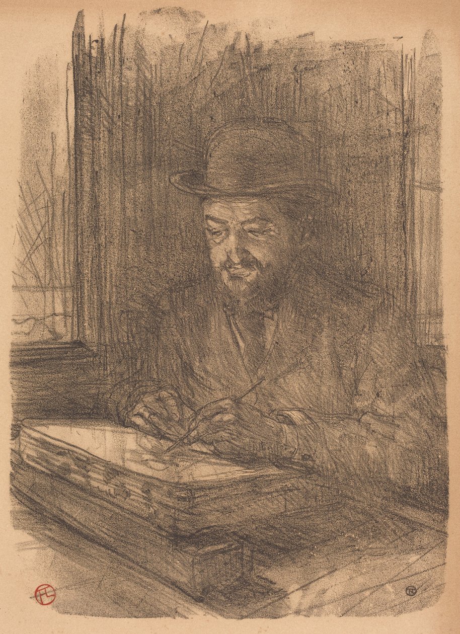 El buen grabador Adolphe Albert (Le bon graveur - Adolphe Albert) de Henri de Toulouse-Lautrec