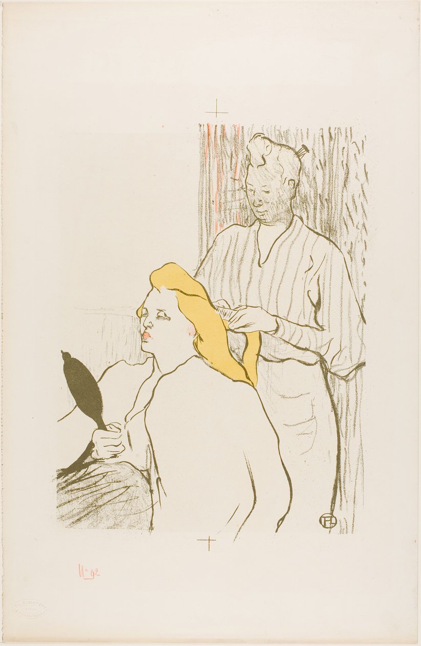 El peluquero, programa para el Théâtre Libre de Henri de Toulouse-Lautrec