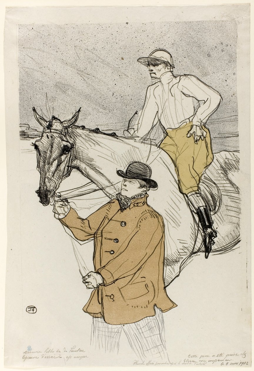 El jockey yendo al poste de Henri de Toulouse-Lautrec