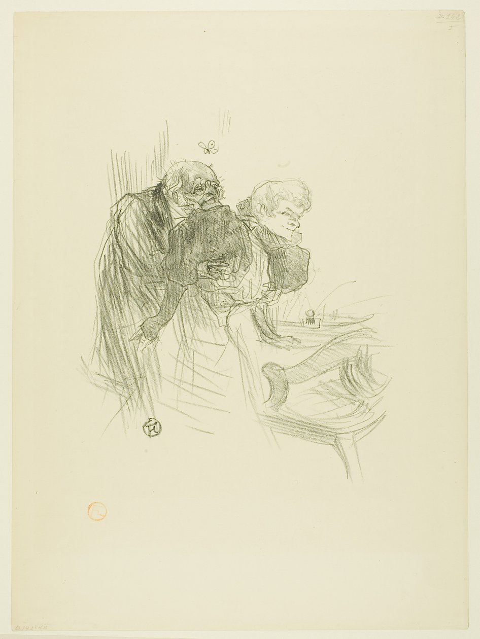 La oración de los judíos polacos, de Au Pied du Sinaï de Henri de Toulouse-Lautrec
