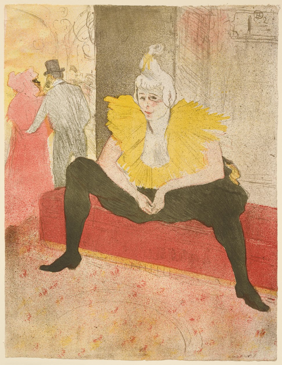 La payasa sentada (Miss Cha-U-Kao) de Henri de Toulouse-Lautrec