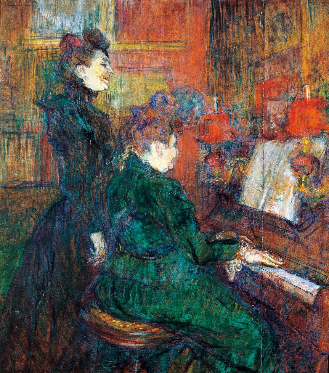 La lección de canto de Henri de Toulouse Lautrec