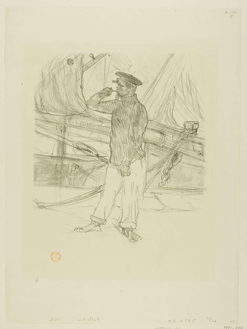 El arenque ahumado, de Mélodies de Désiré Dihau de Henri de Toulouse-Lautrec