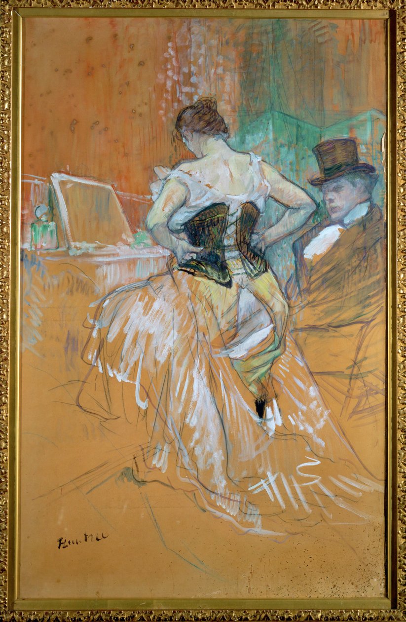 Mujer con corsé, estudio para Elles de Henri de Toulouse-Lautrec