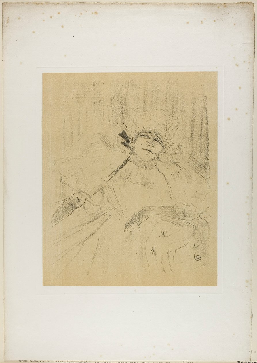 Yvette Guilbert—Chanson Ancienne, de Yvette Guilbert de Henri de Toulouse-Lautrec