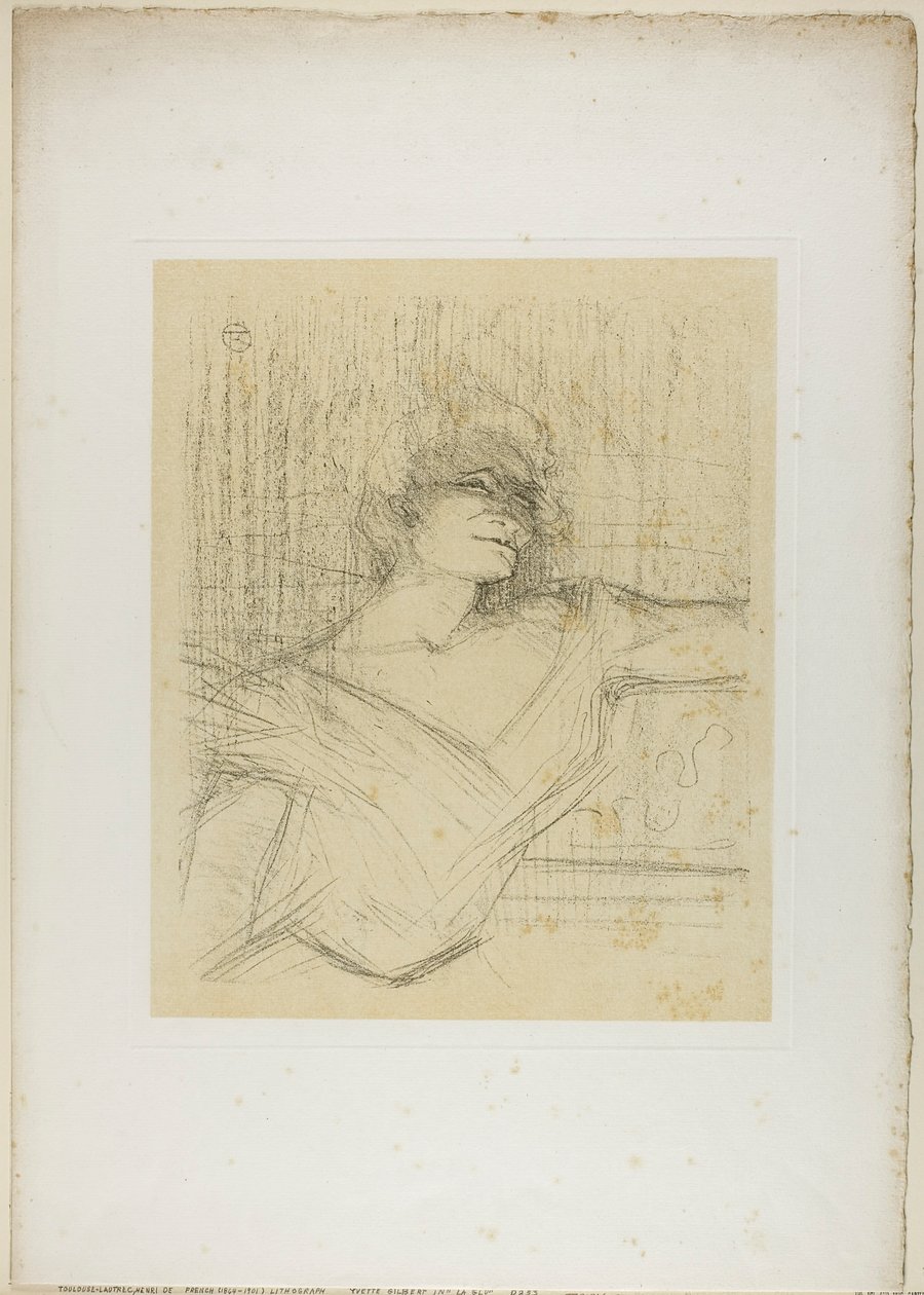 Yvette Guilbert—Dans la Glu, de Yvette Guilbert de Henri de Toulouse-Lautrec