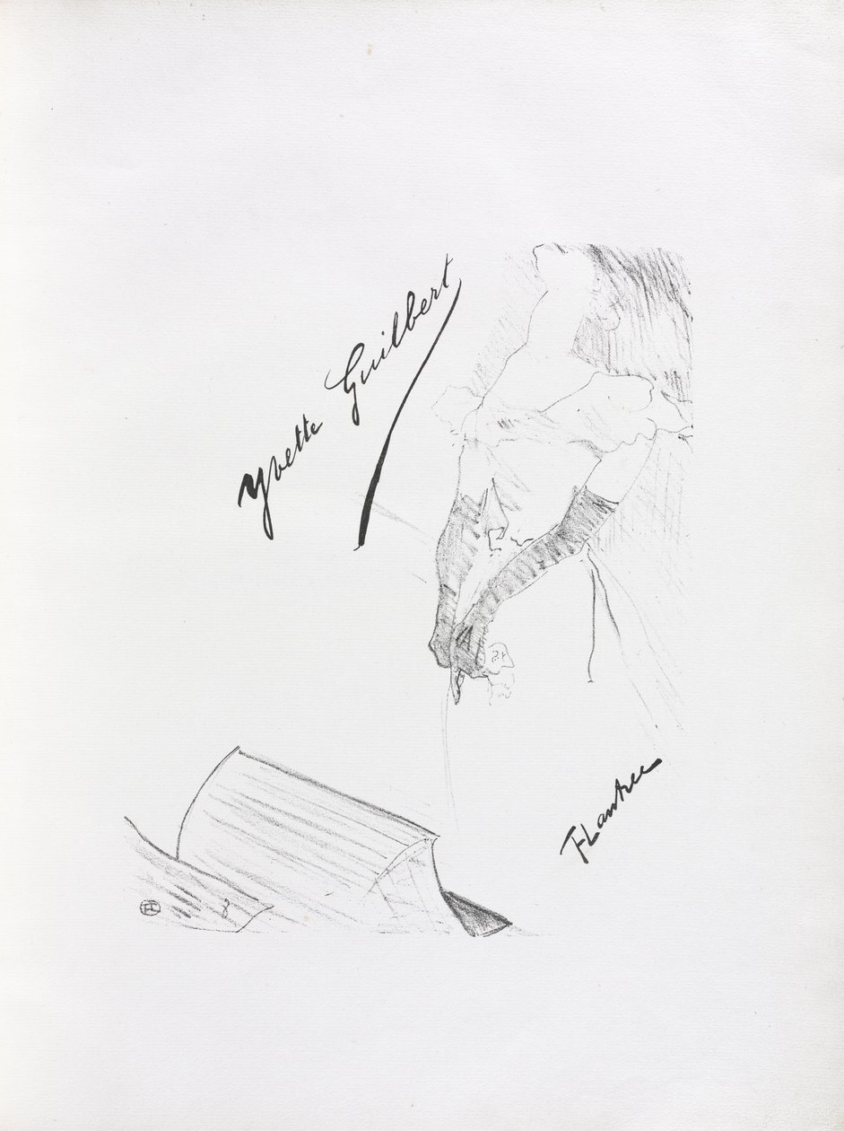 Yvette Guilbert-Serie Inglesa: Frontispicio de Henri de Toulouse-Lautrec
