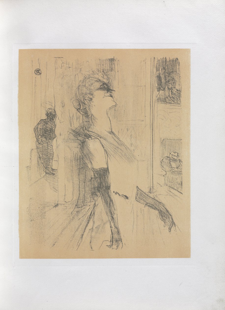 Yvette Guilbert-Serie Inglesa: En el Escenario de Henri de Toulouse-Lautrec