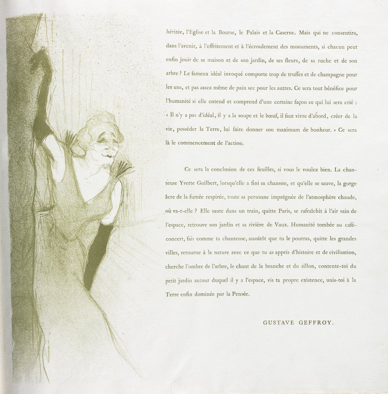 Yvette Guilbert - Serie francesa: No. 16 de Henri de Toulouse-Lautrec
