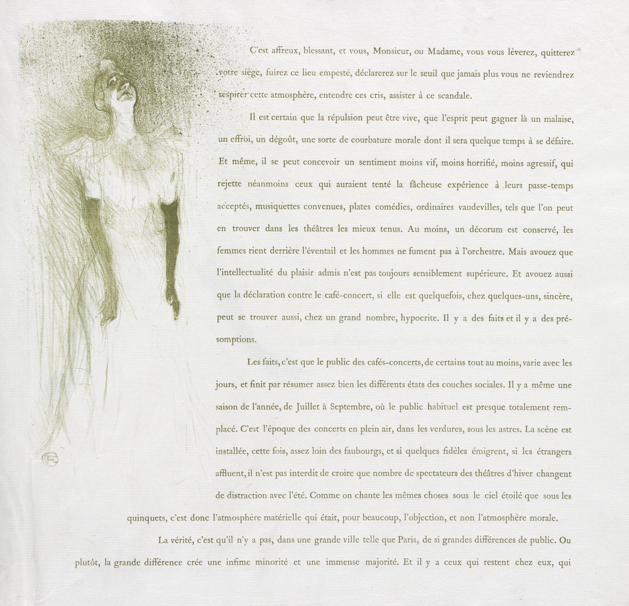 Yvette Guilbert - Serie francesa: No. 3 de Henri de Toulouse-Lautrec