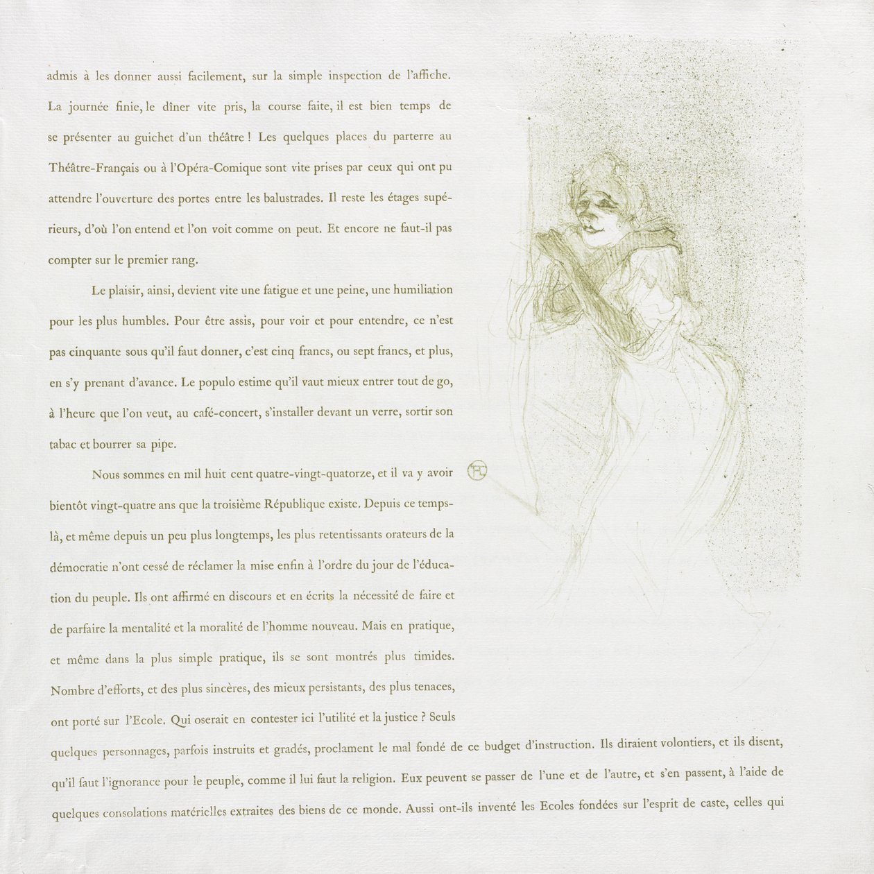 Yvette Guilbert - Serie francesa: No. 5 de Henri de Toulouse-Lautrec