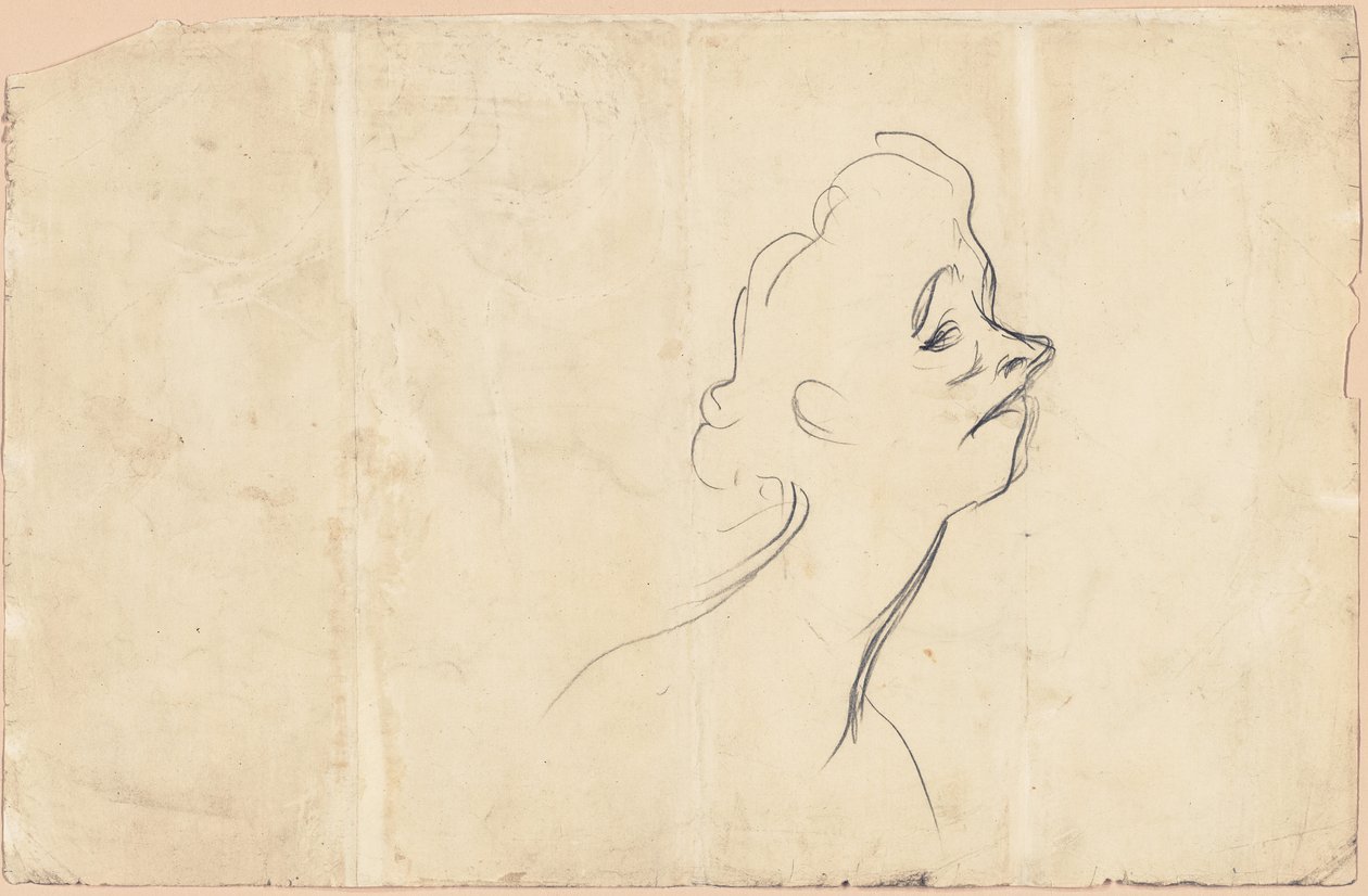 Yvette Guilbert (recto) Estudio de tres cuartos de longitud de Yvette Guilbert (verso) de Henri de Toulouse-Lautrec