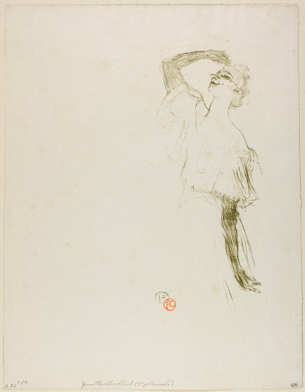 Yvette Guilbert de Henri de Toulouse-Lautrec