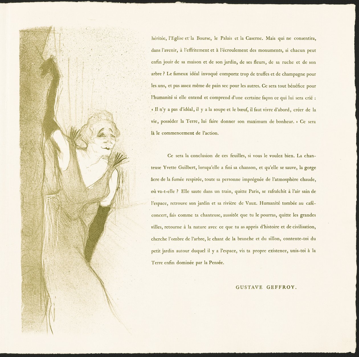 Yvette Guilbert de Henri de Toulouse-Lautrec