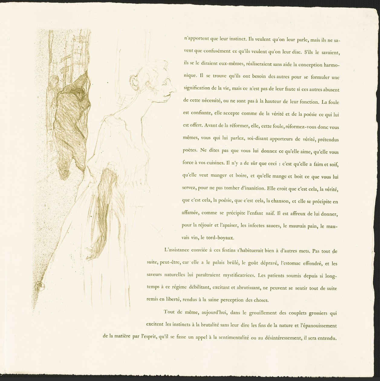 Yvette Guilbert de Henri de Toulouse-Lautrec